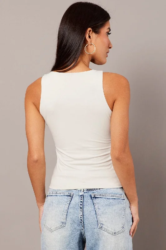 White Supersoft Tank Sleeveless