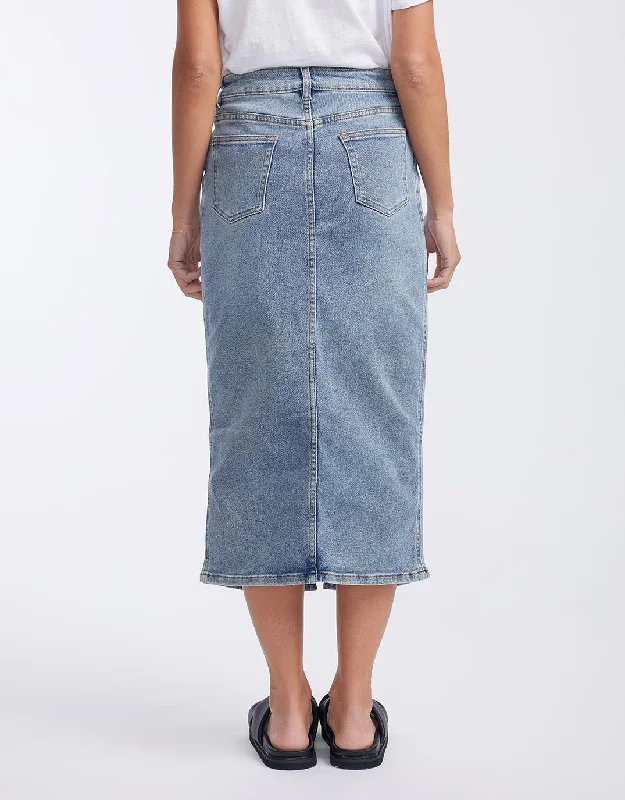 Willow Denim Skirt - Vintage Blue Denim