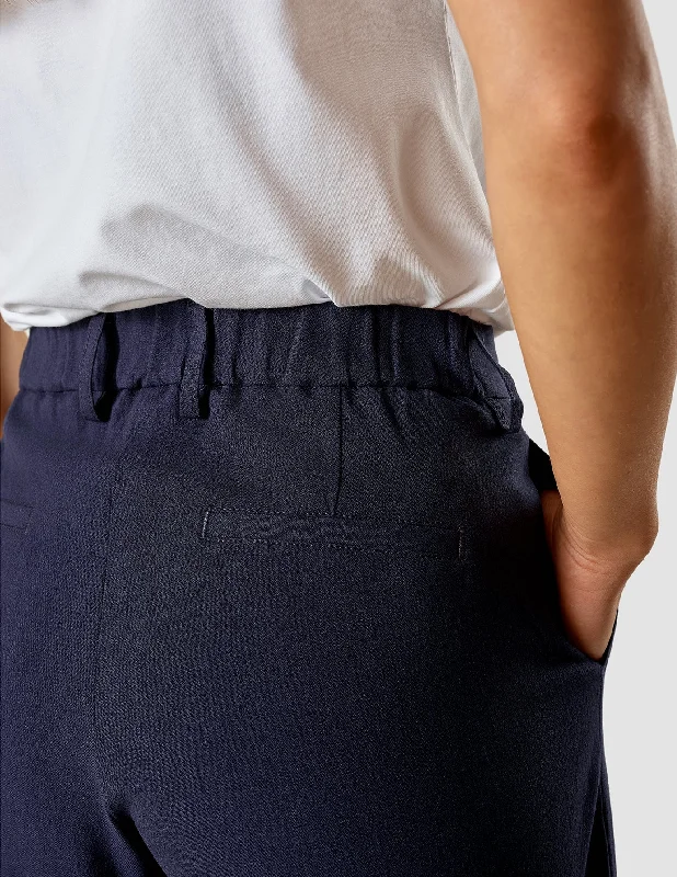 Linen Shorts Navy