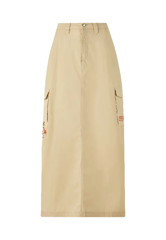 Womens Geisha Cargo Skirt - Beige