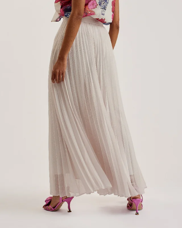 Yoshino Wide Leg Pleat Trouser White