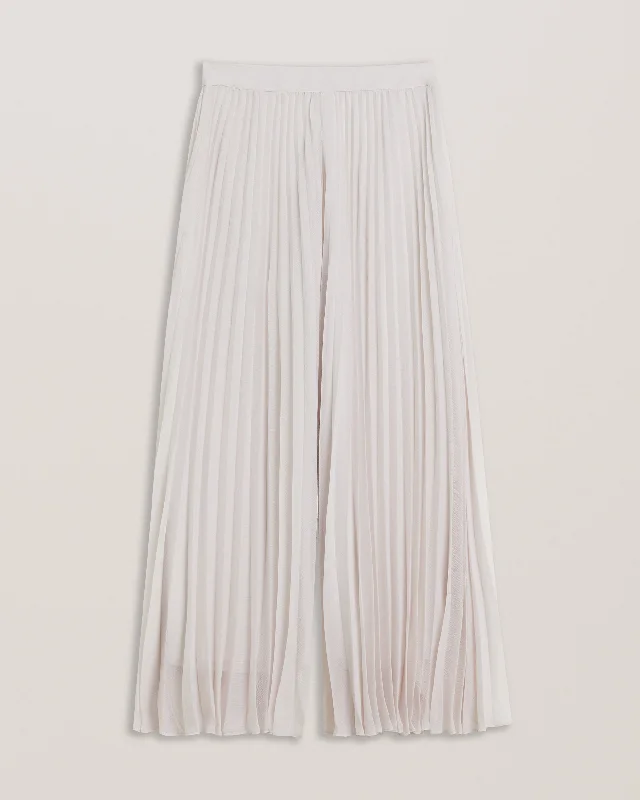 Yoshino Wide Leg Pleat Trouser White