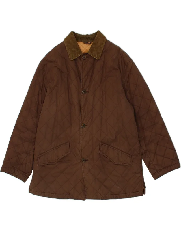 Men's Coats with Adjustable HemsIVY OXFORD Mens Quilted Jacket IT 52 XL Brown Cotton Men's Coats with Adjustable HemsIVY OXFORD Mens Quilted Jacket IT 52 XL Brown Cotton