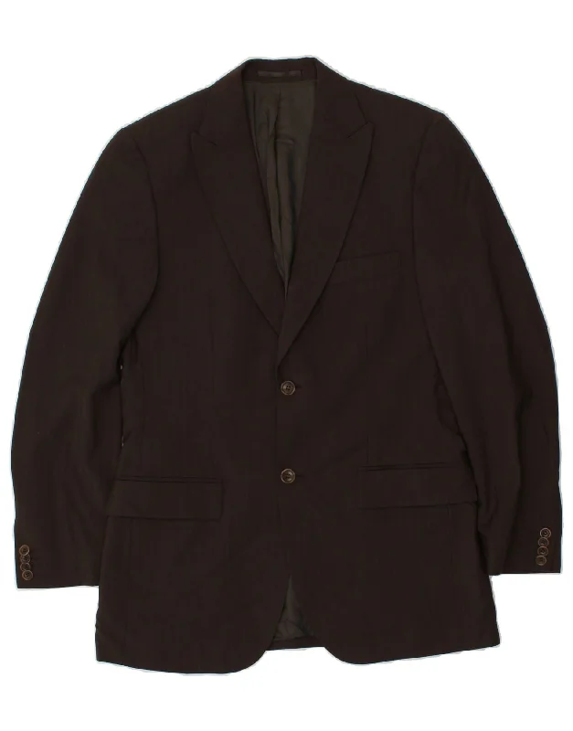 High-Quality Men's Duffle CoatsJULES Mens 2 Button Blazer Jacket IT 48 Medium Brown Wool