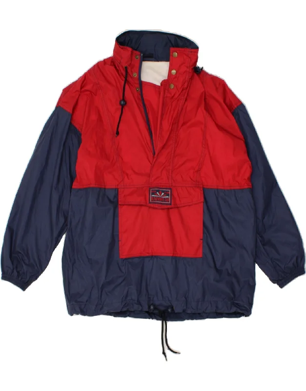 Men's Coats for Big and TallTCM Mens Hooded Pullover Rain Jacket UK 38 Medium Red Colourblock Men's Coats for Big and TallTCM Mens Hooded Pullover Rain Jacket UK 38 Medium Red Colourblock