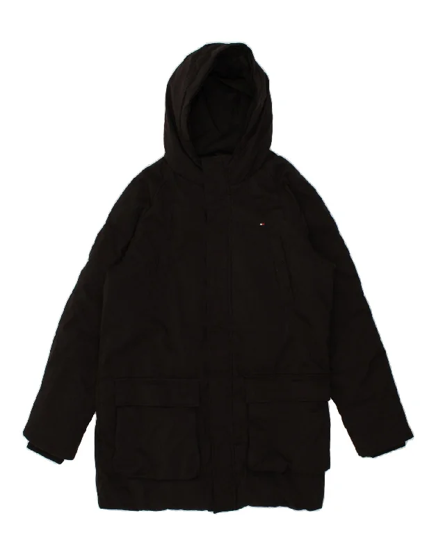 Men's Coats for City WearTOMMY HILFIGER Mens Hooded Padded Jacket UK 38 Medium Black Polyester Men's Coats for City WearTOMMY HILFIGER Mens Hooded Padded Jacket UK 38 Medium Black Polyester