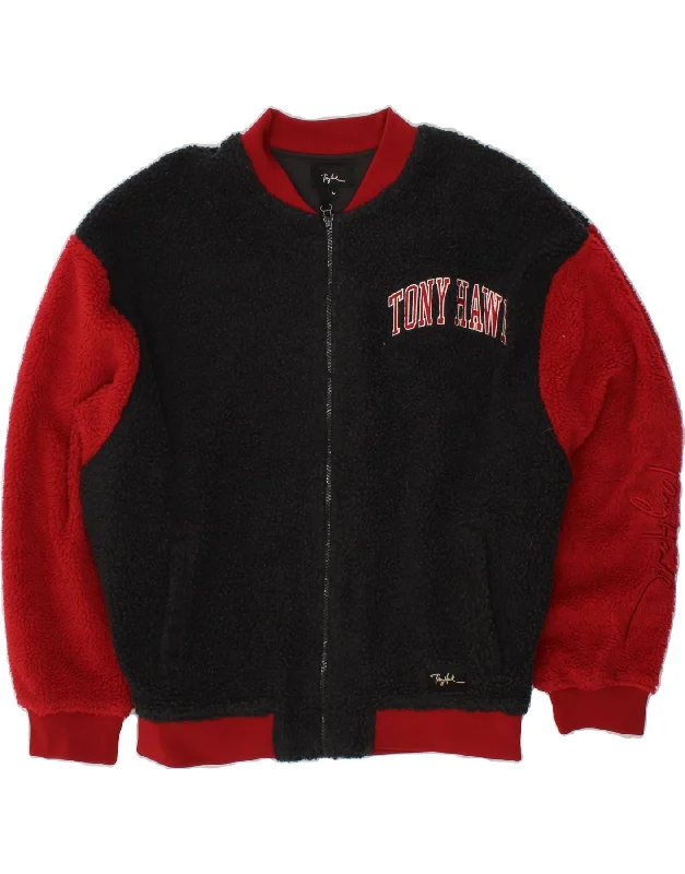 Men's Coats with PocketsTONY HAWK Mens Graphic Fleece Jacket UK 40 Large Black Colourblock Men's Coats with PocketsTONY HAWK Mens Graphic Fleece Jacket UK 40 Large Black Colourblock