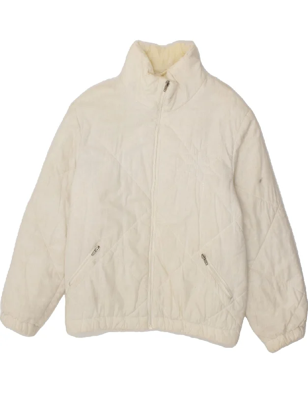 Men's Coats with Vintage StyleVINTAGE Mens Hooded Padded Jacket IT 46 Small Off White Men's Coats with Vintage StyleVINTAGE Mens Hooded Padded Jacket IT 46 Small Off White