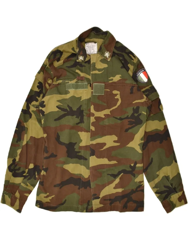Men's Coats with LiningVINTAGE Mens Italia Military Jacket IT 50 Large Khaki Camouflage Cotton Men's Coats with LiningVINTAGE Mens Italia Military Jacket IT 50 Large Khaki Camouflage Cotton